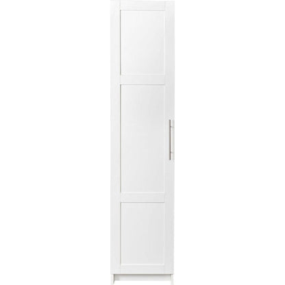 Stackable Wall Mounted Storage Cabinet, 15.75" D x 15.75" W x 70.87" H, White