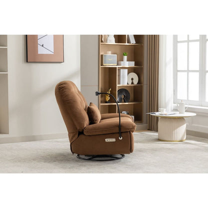 Power Recliner Swivel Glider USB Charger With Bluetooth Music Player Different Function Sleep Working Game and Leisure Model Grey