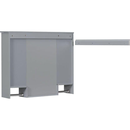 35" x 28" Modern Wall Mounted Bathroom Storage Cabinet, Bathroom Wall Cabinet with Mirror, Medicine Cabinet with Towels Bar