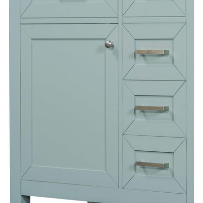 30" Bathroom Vanity with Sink Combo, Green Bathroom Cabinet with Drawers, Solid Frame and MDF Board