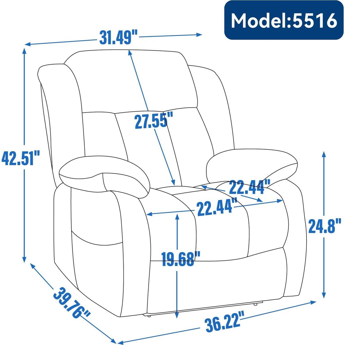 Dual Motor Infinite Position Up to 350 LBS Electric Medium size Genuine Leather Black Power Lift Recliner Chair with 8-Point Vibration Massage and Lumbar Heating