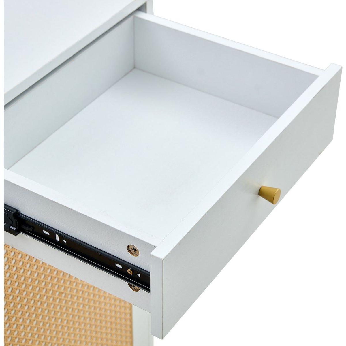 Modern minimalist storage cabinet, rattan shoe cabinet, bed top cabinet. Beautiful shape, suitable for corridors and living rooms.