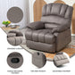 Large Manual Recliner Chair in Fabric for Living Room, Grey