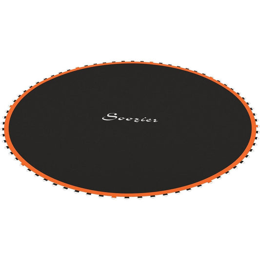 Soozier Trampoline Replacement Mat, Fits 12' Trampoline with 72 V-Hooks & 5.5" Springs, Trampoline Mat with 8 Rows of Stitching & Spring Pull Tool (Spring & Frame not Included), Orange