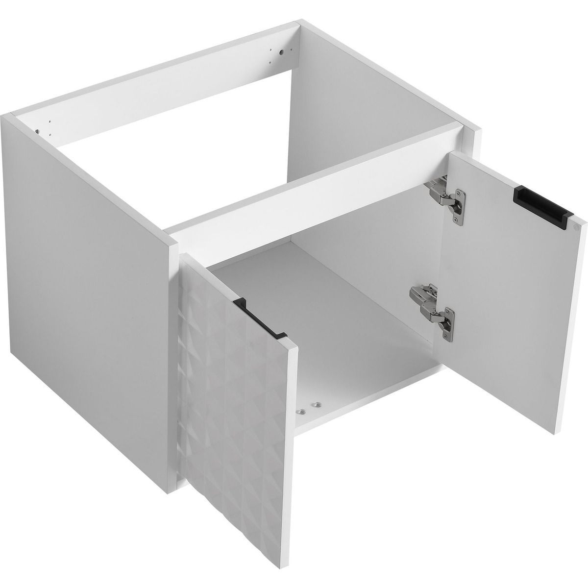 24 Inch Wall Mounted Bathroom Vanity With SInk, Soft Close Doors, For Small Bathroom (KD-PACKING)