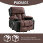 Power Lift Recliner Chair Recliners for Elderly with Heat and Massage Recliner Chair for Living Room with Infinite Position and Side Pocket,USB Charge Port.BLACKBROWN