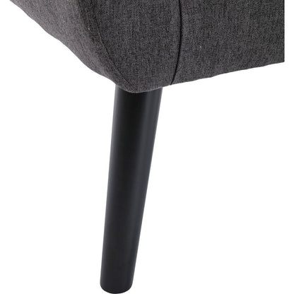 Modern Soft Linen Material Ergonomics Accent Chair Living Room Chair Bedroom Chair Home Chair With Black Legs For Indoor Home