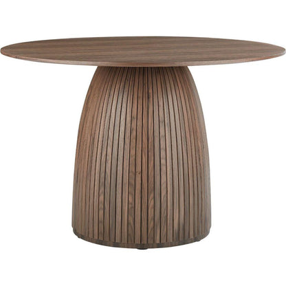 47,24 inch Dining Table for Dining Room 4-6 People Round Dinner Tables Mid-Century Modern Table with Wood Walnut