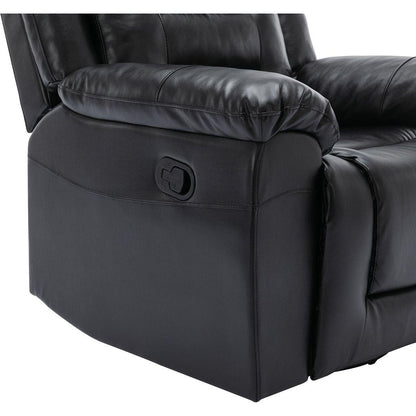 360Swivel and Rocking Home Theater Recliner Manual Recliner Chair with Wide Armrest for Living Room,Bedroom, Black