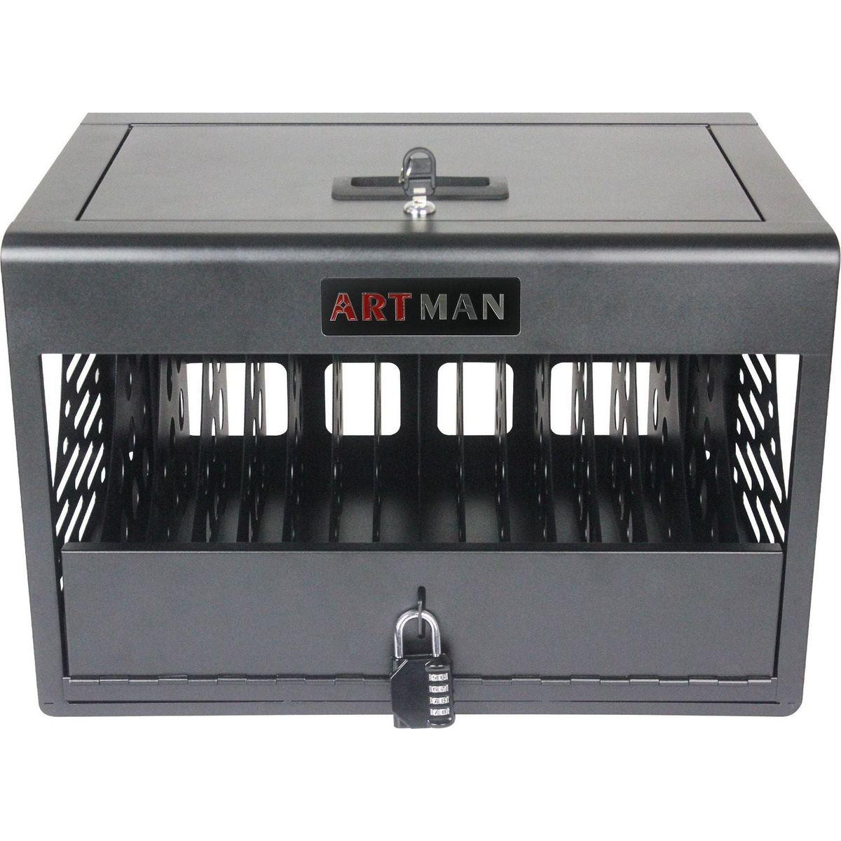 16 Bay Charging Cabinet for Laptop,Chromebook, Locking Charging Station-BLACK