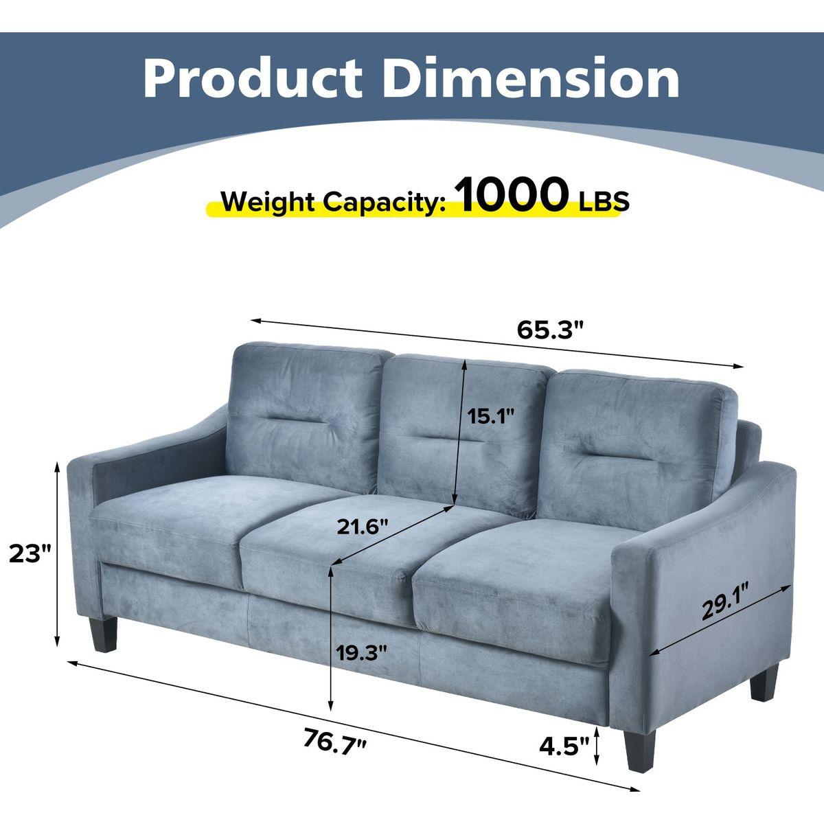 Couch Comfortable Sectional Couches and Sofas for Living Room Bedroom Office Small Space