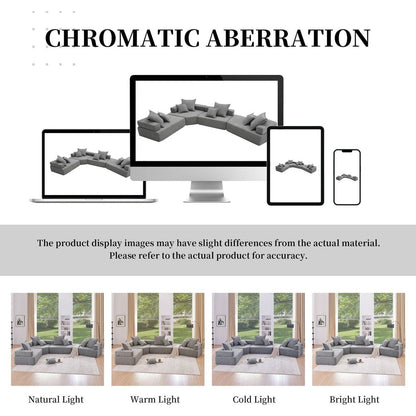 156"Oversized Modular U Shaped Sectional Sofa,Luxury Boucle Floor Couch Set,Convertible Sleeper Couch,Spacious Foam-Filled Sofa Bed for Living Room,4 PC Free Combination,2 Color