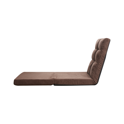 Triple Fold Down Sofa Bed, Adjustable Floor Couch Sofa with One Pillow, 5 Reclining Position, Convertible Upholstered Guest Sleeper,Adjustable Foldable Modern Leisure Sofa Bed Video Gaming Sofa