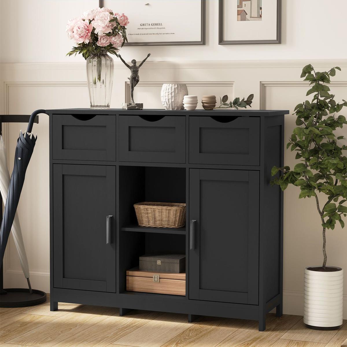 35.4" Wide 3 Drawer Sideboard - Streamdale Furniture