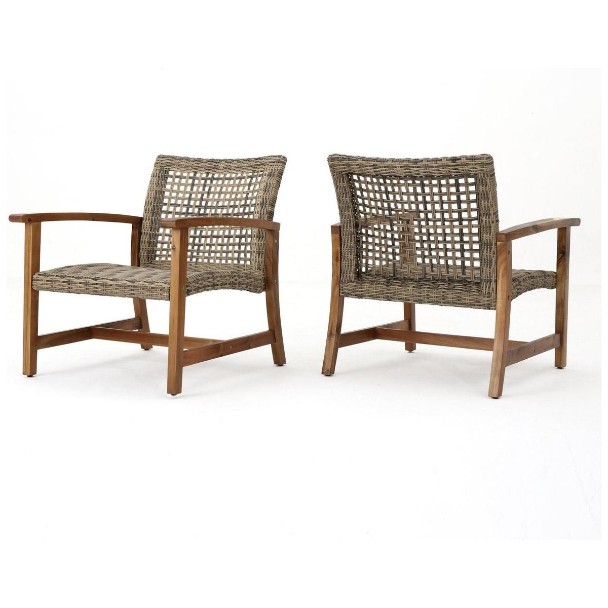 HAMPTON WOOD + WICKER CLUB CHAIR