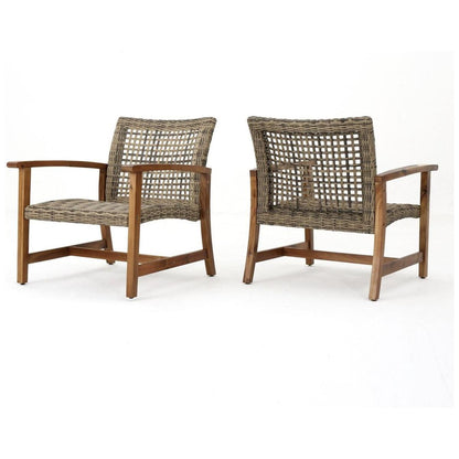HAMPTON WOOD + WICKER CLUB CHAIR
