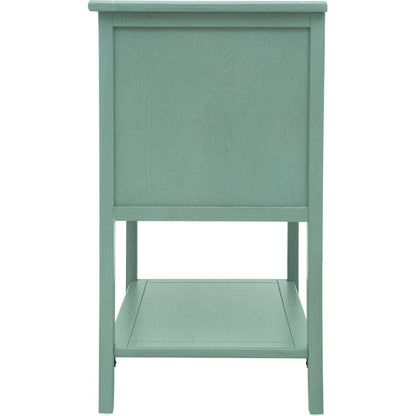 2 Drawer Side Table, American Style, End Table, Suitable for Bedroom, Living Room, Study