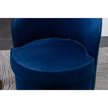 Wania Contemporary Velvet Swivel Chair, Blue