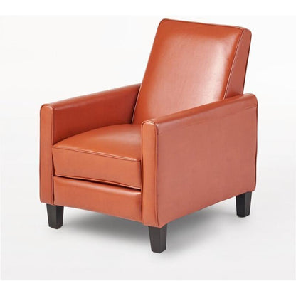 Recliner Push Back Chair for Elegant Home Decor Orange