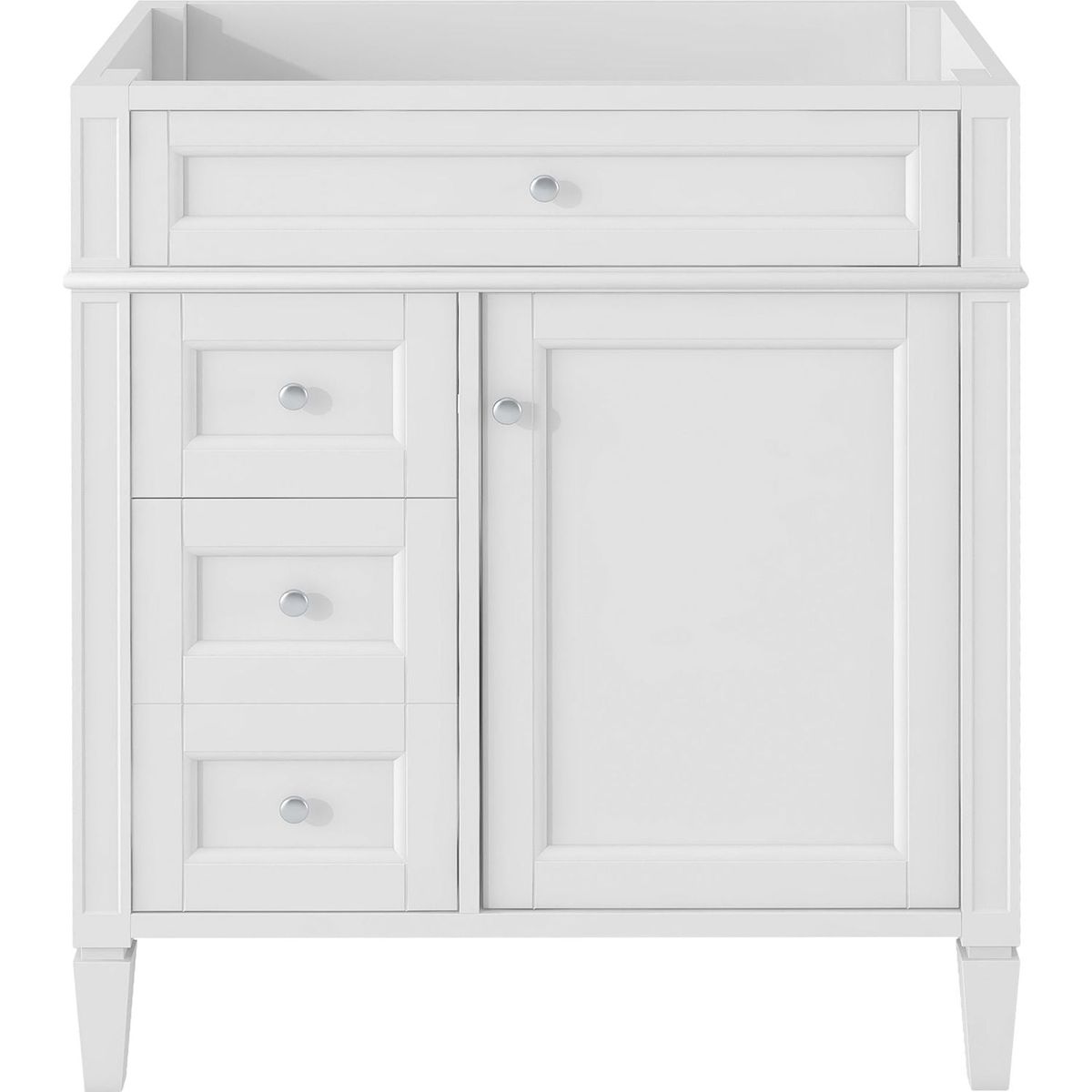 30" Bathroom Vanity without Top Sink, Modern Bathroom Storage Cabinet with 2 Drawers and a Tip-out Drawer (NOT INCLUDE BASIN)