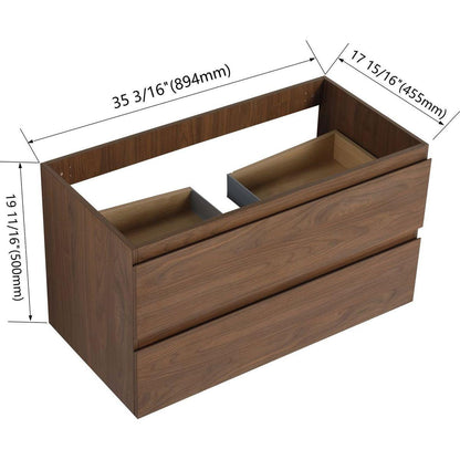 36" Wall-Mounted Bathroom Vanity (Only the Cabinet Body)2