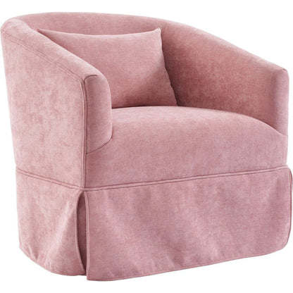 degree Swivel Accent Armchair Linen Blend PINK