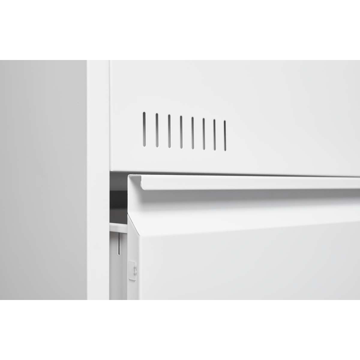 Filing Cabinet Lateral File Cabinet 2 Drawer, White Filing Cabinets with Lock, Locking Metal File Cabinets Three Drawer Office Cabinet for Legal/Letter/A4/F4 Home Offic