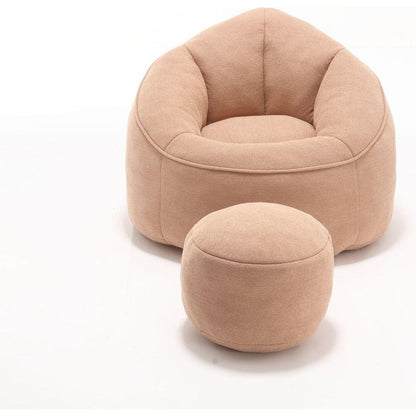 Bedding Bean Bag Sofa Chair High Pressure Foam Bean Bag Chair Adult Material with Padded Foam Padding Compressed Bean Bag With Footrest