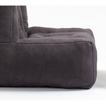 Fluffy bean bag chair, comfortable bean bag for adults and children, super soft lazy sofa chair with memory foam and ottoman, indoor modern focus bean bag chair for living room, bedroom, apartment