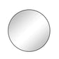 Wall Mirror 28 Inch Black Circular Mirror Metal Framed Mirror Round Vanity Mirror Dressing Mirror, for Bathroom, Living Room, Bedroom Wall Decor