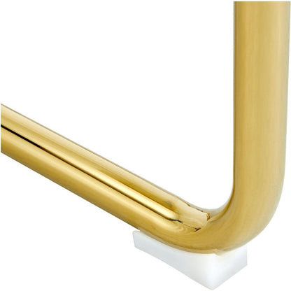 Modern dining chairs, dining room chairs, and golden leg cushioned chairs made of artificial leather, suitable for kitchens, living rooms, bedrooms, and offices. Set of 6 pieces (white+PU)