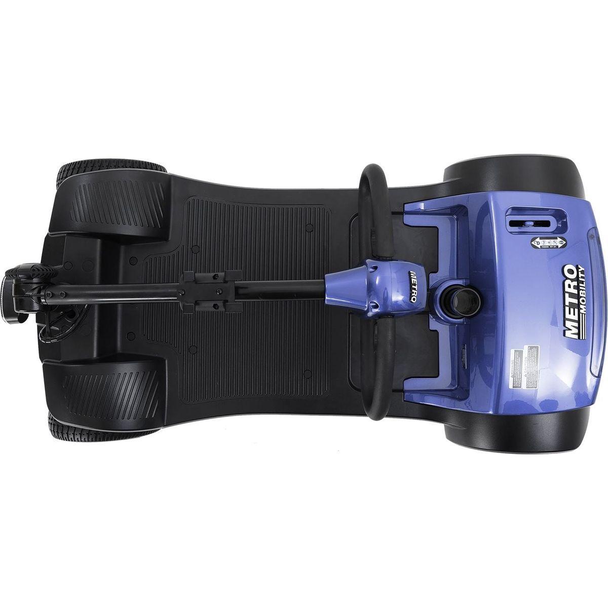 MAX SPORT BLUE 4 Wheels Outdoor Compact Mobility Scooter with 2 in 1 Cup & Phone Holder