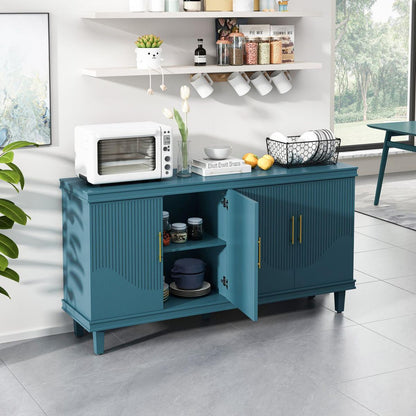 59.84"Large Size 4-Door Cabinet, Same as Living Room, Kitchen, Bedroom, Hallway (blue)