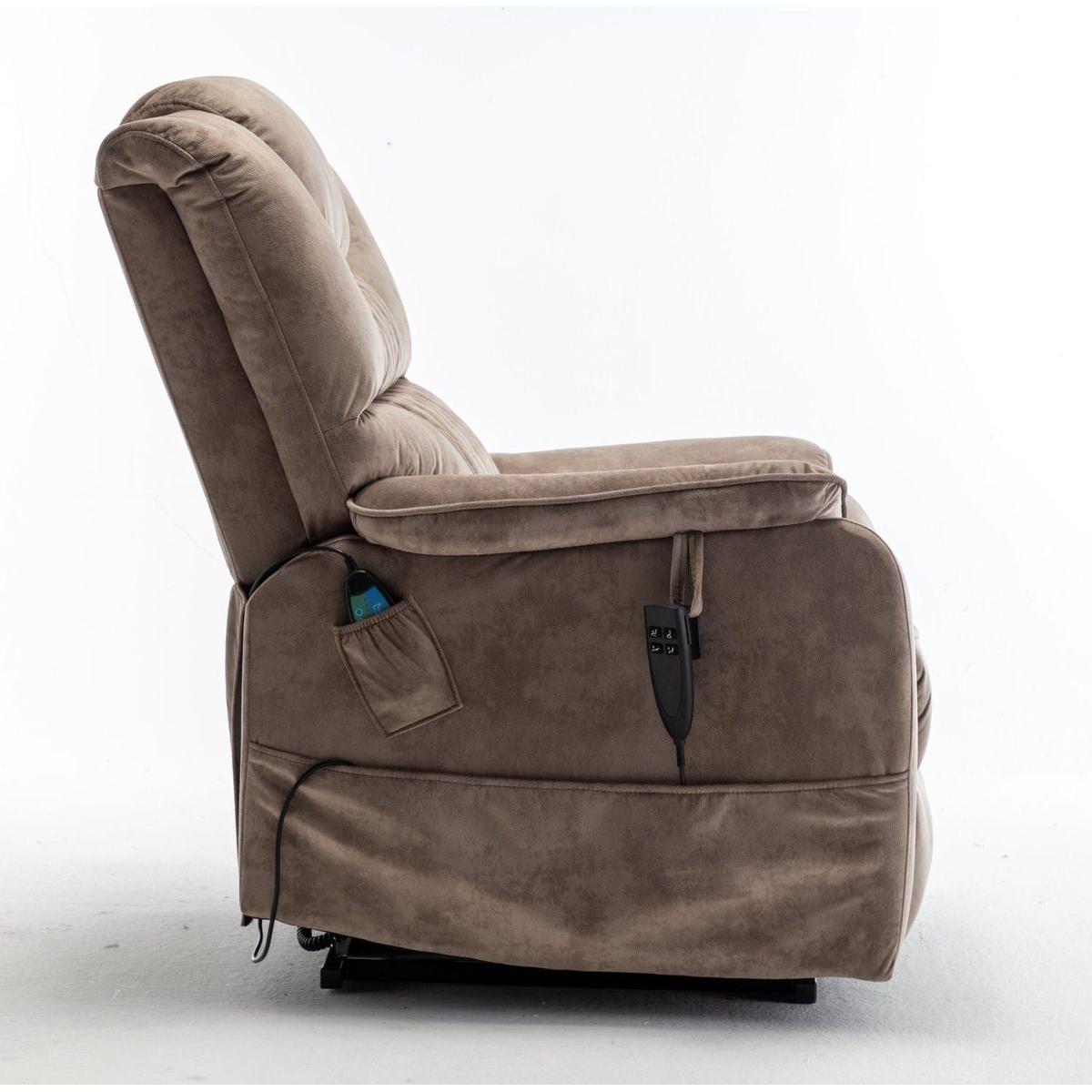 Lounge chair lift chair relax sofa chair sitting room furniture sitting room power supply elderly electric lounge chair (180 degree lying flat) - Streamdale Furniture