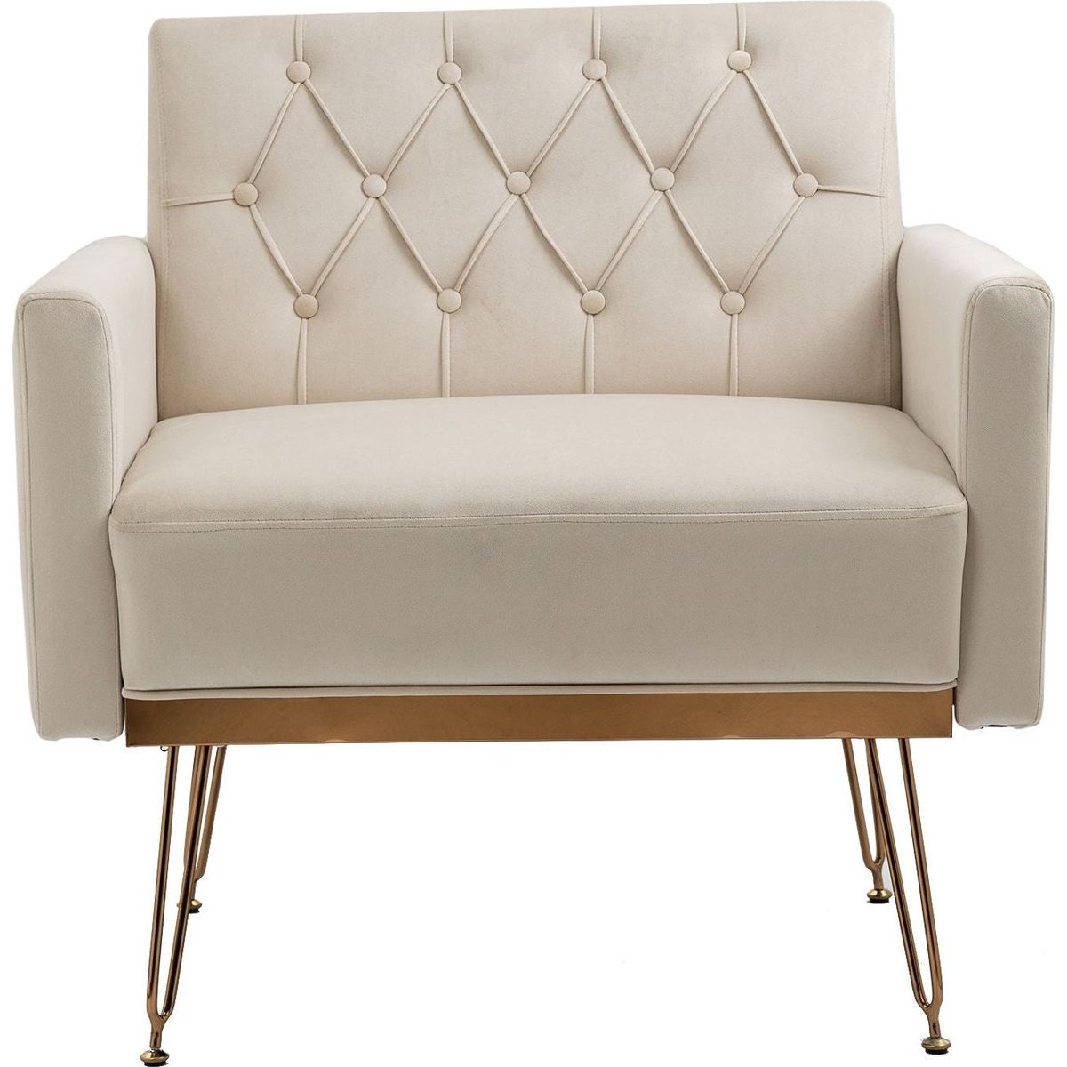 Accent Chair, leisure single sofa with Rose Golden feet