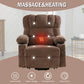 Power Lift Recliner Chair Recliners for Elderly with Heat and Massage Recliner Chair for Living Room with Infinite Position and Side Pocket,USB Charge Port.BROWN