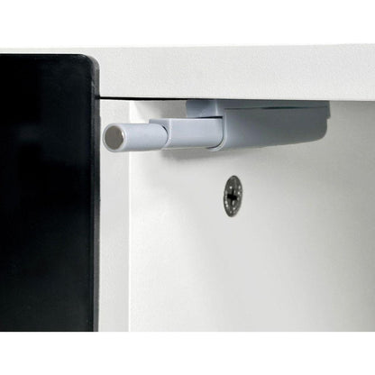 Modern TV Stand with 34.2" Non-heating Electric Fireplace, High Gloss Entertainment Center with 2 Cabinets, Media Console for TVs up to 78", White