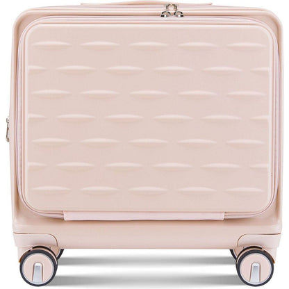 18" Carry On Luggage with Front Open Door &Laptop Interlayer, Hard Shell Suitcase Built-In TSA Luggage Lock, Hardside Lightweight PC Travel Suitcase for Women Men with Spinner Wheels Airline Approved