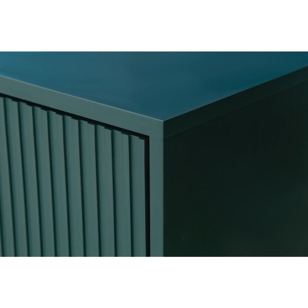 Wood TV Stand with Storage Cabinet & Adjustable Shelves, Media TV Console for Living Room Bedroom(GREEN)