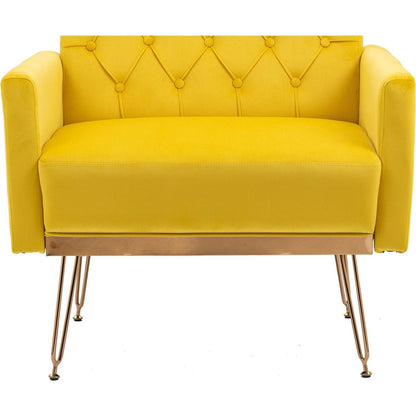 Accent Chair, leisure single sofa with Rose Golden feet