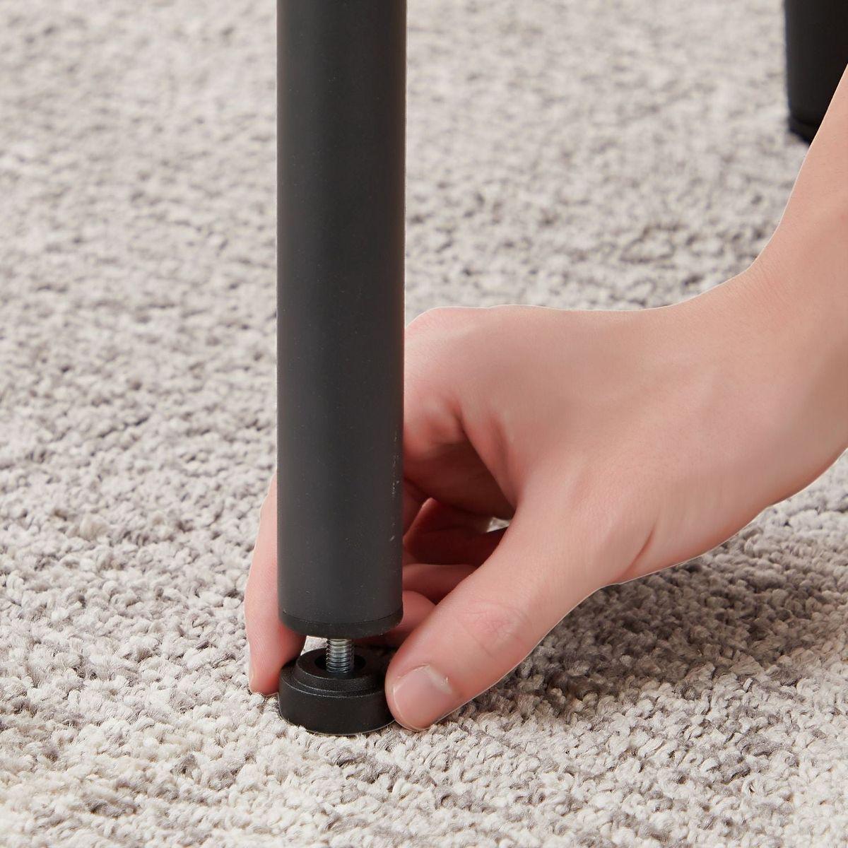 Bar Table Set with 2 Bar stools PU Soft seat with backrest, Rustic Brown, 43.31" L x 15.75" W x 35.43" H.