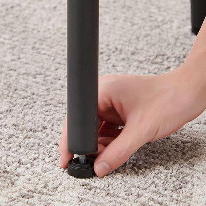 Bar Table Set with 2 Bar stools PU Soft seat with backrest, Rustic Brown, 43.31" L x 15.75" W x 35.43" H.