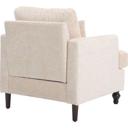 Wood Frame Armchair, Modern Accent Chair Lounge Chair for Living Room