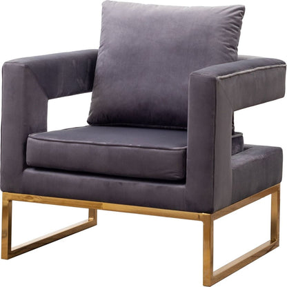 Lenola Contemporary Upholstered Accent Arm Chair, Gray