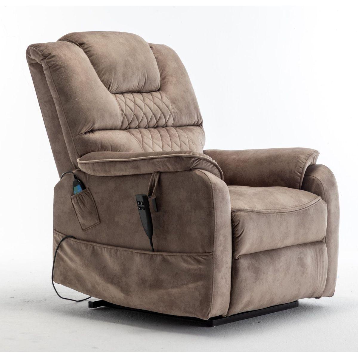 Lounge chair lift chair relax sofa chair sitting room furniture sitting room power supply elderly electric lounge chair (180 degree lying flat) - Streamdale Furniture