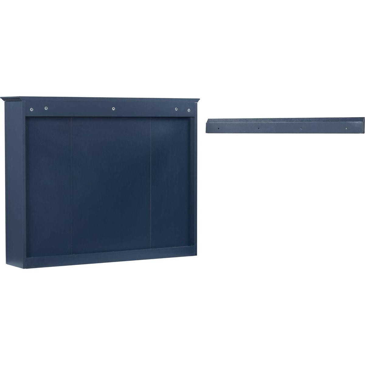 35" x 27.5" Medicine Cabinet, Wall Mounted Bathroom Storage Cabinet, Modern Bathroom Wall Cabinet with Mirror, Mirror Cabinet with 6 Open Shelves (Not Include Bathroom Vanity)