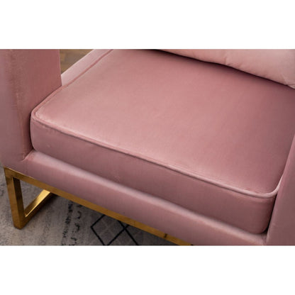 Lenola Contemporary Upholstered Accent Arm Chair, Pink
