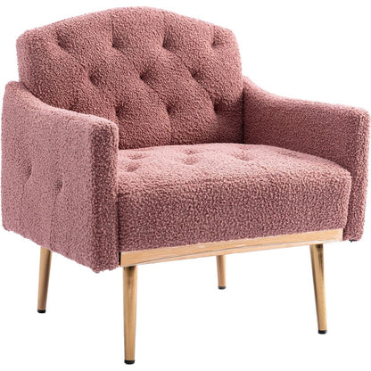 Accent Chair, leisure single sofa with Rose Golden feet