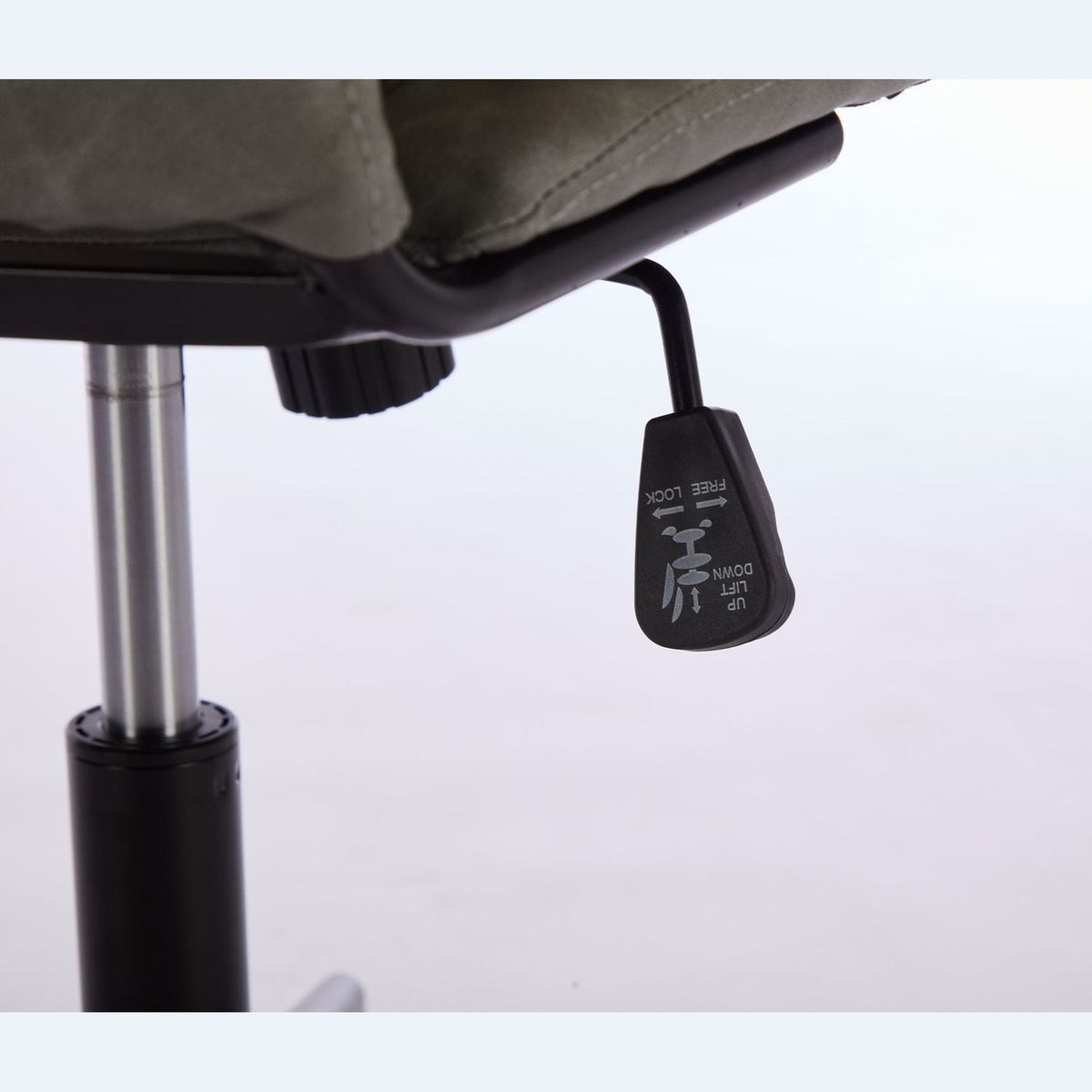 Oversize Seat Cirss Cross Chair with Wheels, Elegant Design Computer Chair, Adjustable Height 360 Rolling Swivel Home Office Chair for Small Space, Dressing Room, Living Room (GRAY+WHITE)