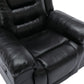 360Swivel and Rocking Home Theater Recliner Manual Recliner Chair with Wide Armrest for Living Room,Bedroom, Black